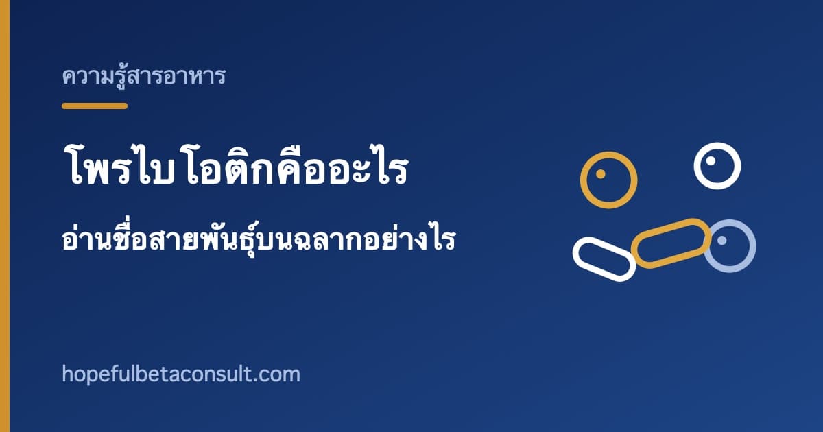 ภาพประกอบบทความ โพรไบโอติกคืออะไร และอ่านชื่อสายพันธุ์บนฉลากอย่างไร