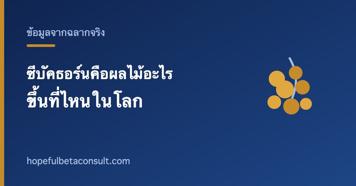 ภาพประกอบบทความ ซีบัคธอร์นคือผลไม้อะไร ขึ้นที่ไหน และอ่านบนฉลากอย่างไร